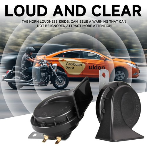 Horns 12V Car Horn Loud Dual-Tone Waterproof Electric Snail Horn Kit Universa... - Picture 8 of 8
