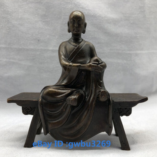 Tibetan Buddhism old Tibet Bronze Hand-carved Buddhism Buddha Statue 22568