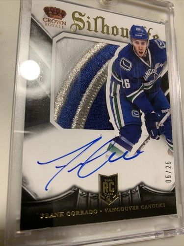 2013-14 Panini Crown Royale Silhouette /25 Frank Corrado #179 Rookie Auto RC - Picture 4 of 6