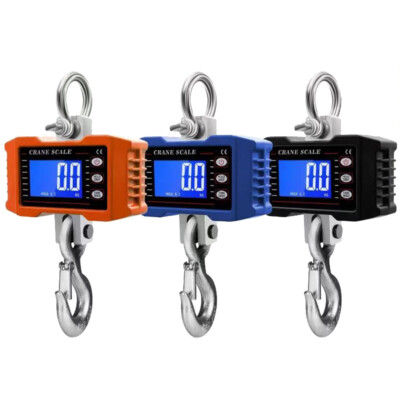 1000KG/2000LBS/1T Digital Crane Scale Heavy Duty Industrial Hanging Scale Hook