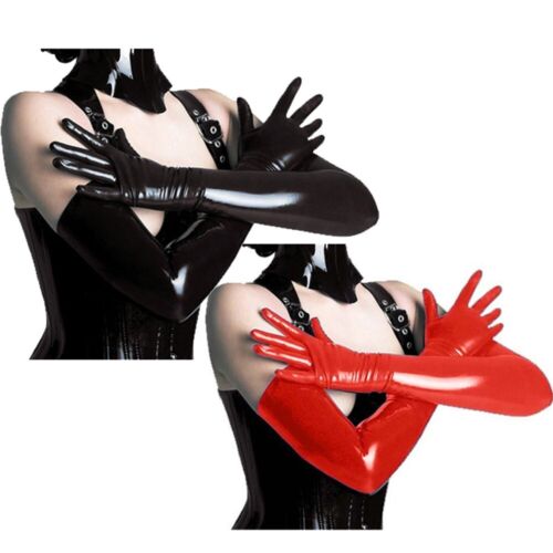 Perfect Match for Your Evening Dress Luxury Long Gloves in Sexy Wet Look Latex - Bild 1 von 8