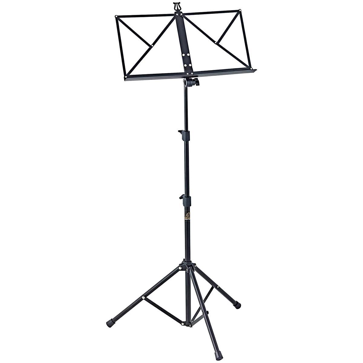 Портативный пюпитр для гитар Ortega, высота от 22 до 50 см, черный #OMS-1BK