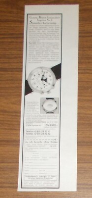 Seltene Werbung Classic Watch Collection Alfred Rochat Silber-Chronograph 1990