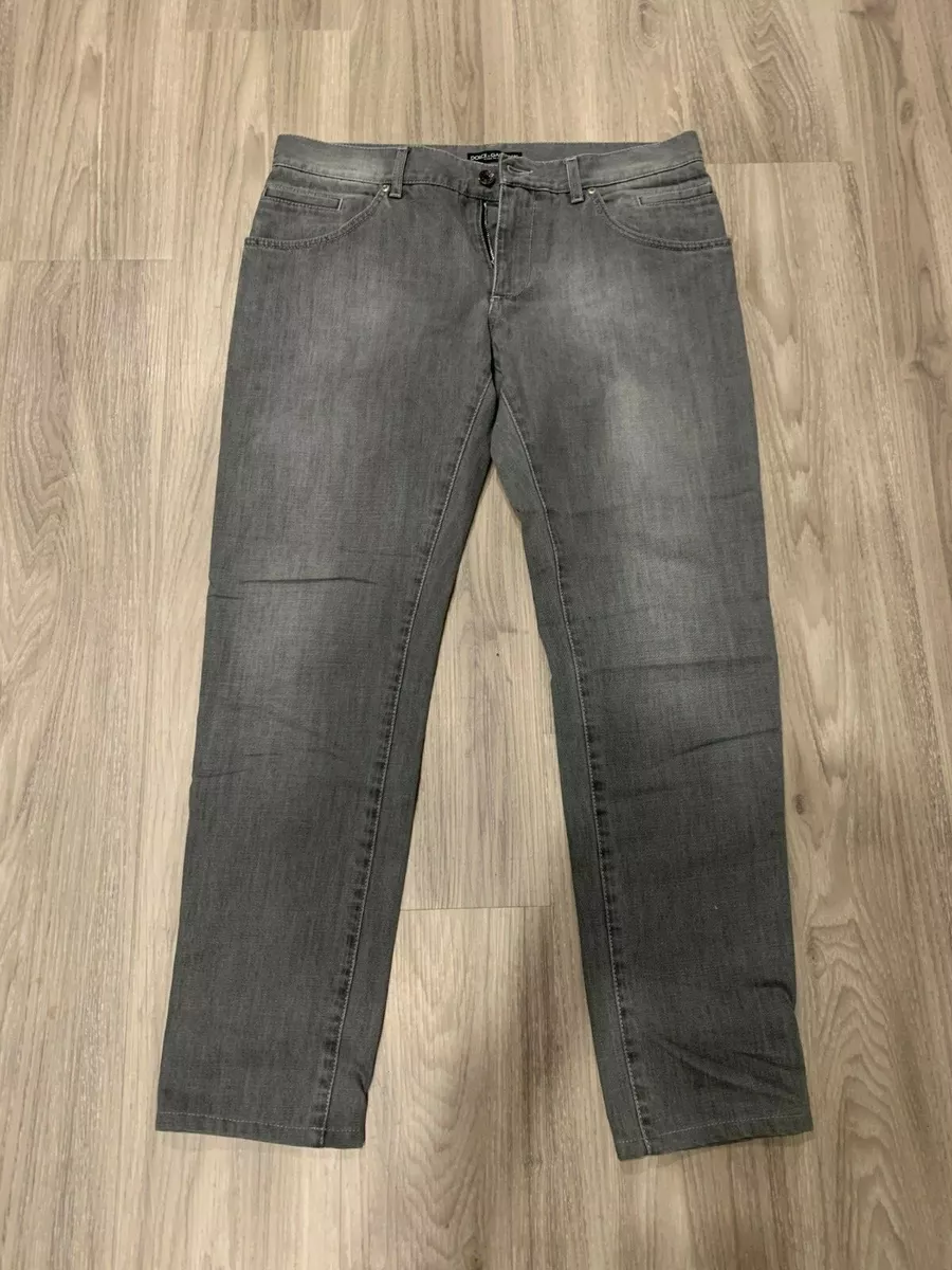 Dolce & Gabbana D&G Men's Grey Gray Jeans Size 48 Denim Pants Slim Straight Fit