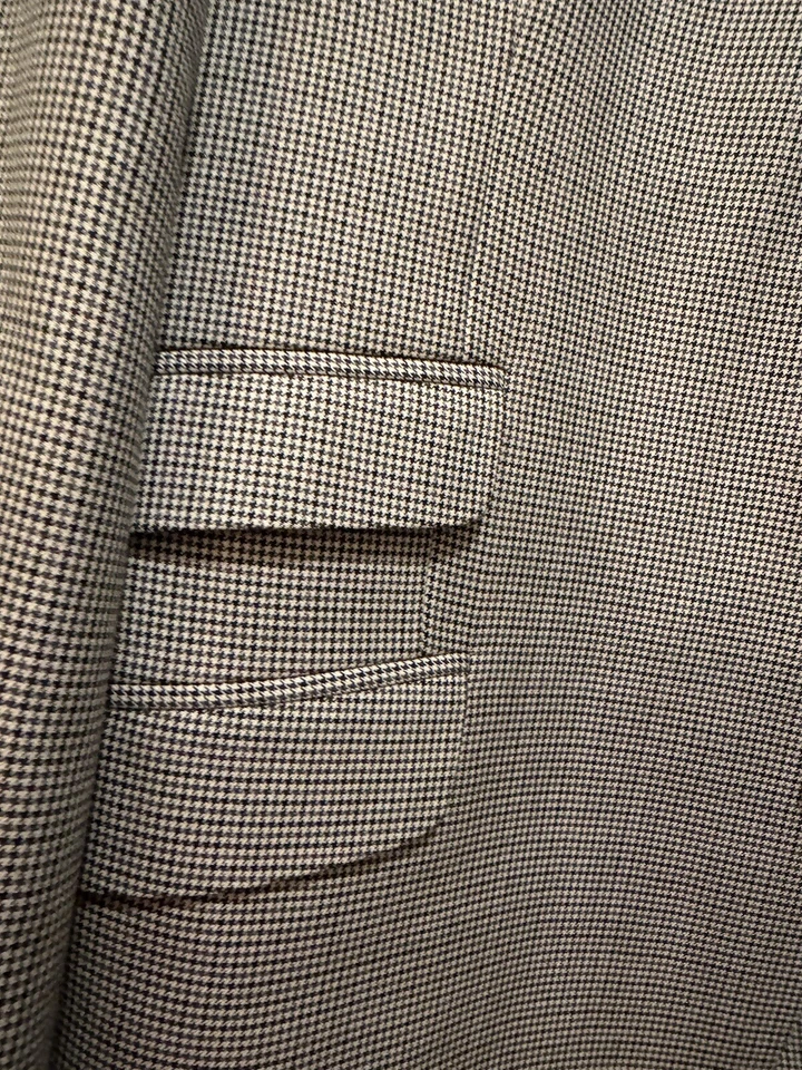 Blazer Van Heusen Studio para hombre talla 48R marrón parches en el brazo cuello gamuza Foto 3 de 4
