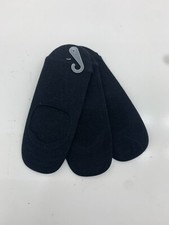 Womens Black 3 Pair No Show Socks One Size