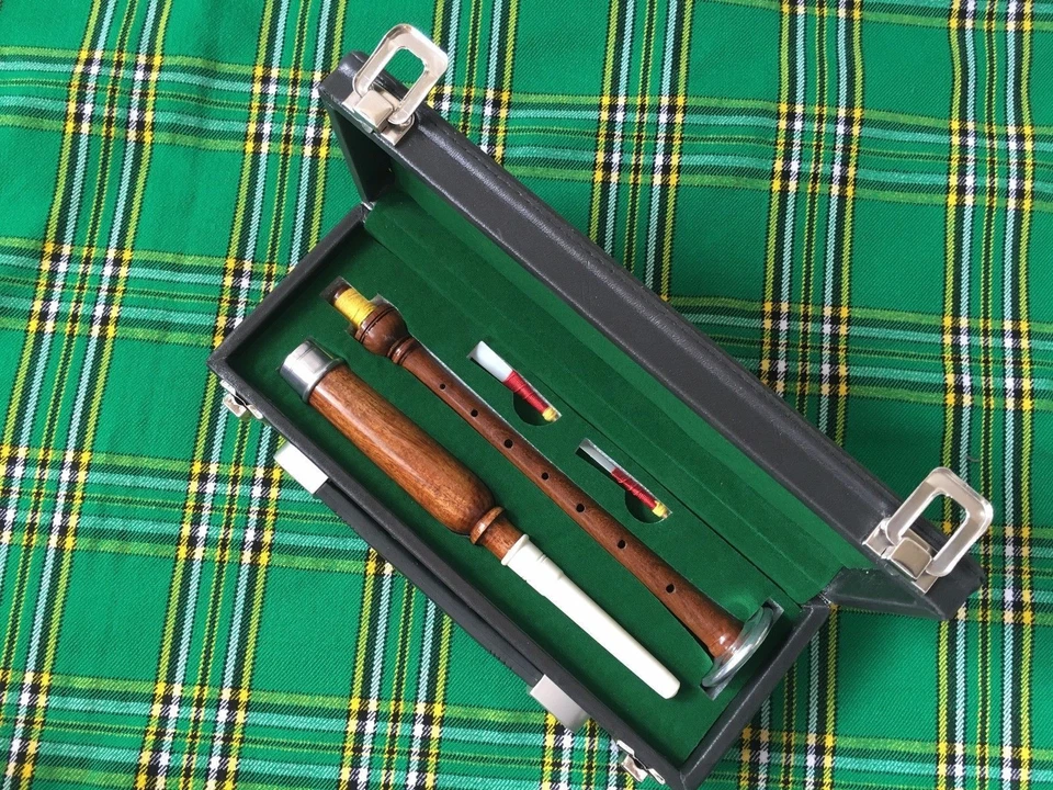 HW Scozzese Pratica Chanter Palissandro Argento Montante Con Custodia Cornamusa - Immagine 3 di 3