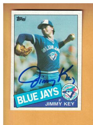Jimmy Key AUTOGRAPHED 1985 TOPPS ROOKIE BASEBALL CARD SIGNED TORONTO ...