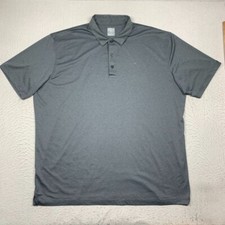 Callaway Polo Shirt Mens 2XL XXL Opti Dri Gray Striped Short Sleeve