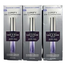 3 Bausch  Lomb Lumify Eye Illuminations Lash  Brow Serum 0.12 Fl Oz New Sealed