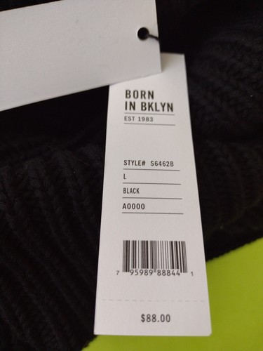 Maglione maglia grossa girocollo 525 America taglia grande NERO 100% cotone NUOVO, DW14 - Foto 7 di 7