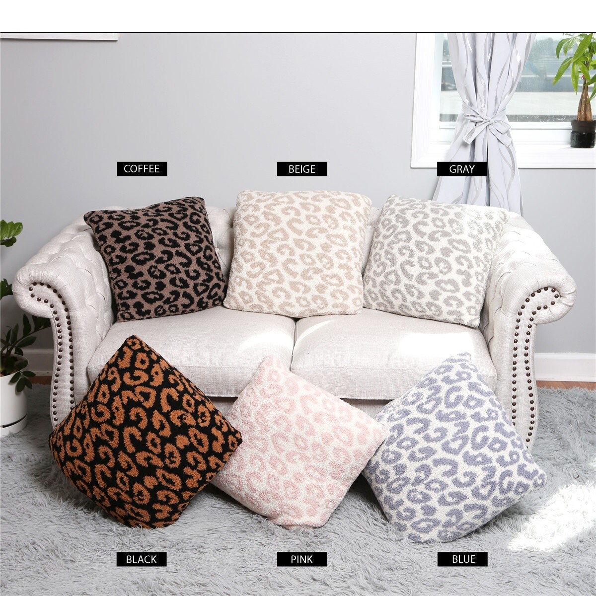 P/S Leopard Print Cushion Cover! Luxury Soft Couch Pillow Cover·18x18 20x20