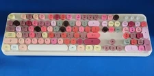   SADES V2020 Wireless Keyboard  White Colorful Wireless Keyboard not tested 