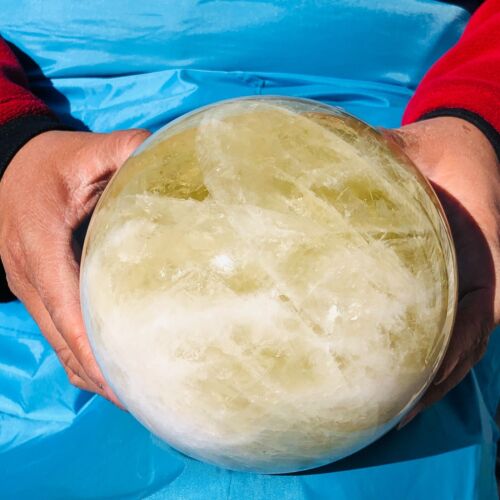 7.78LB Large Natural Yellow crystal ball Quartz Citrine sphere Mineral healing - Picture 7 of 20