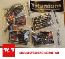  Suzuki SV650 all years  Race Titanium Engine bolt kit, drilled for lockwire