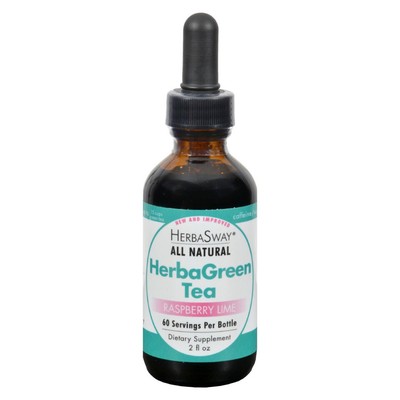 Herbasway All Natural HerbaGreen Tea Raspberry Lime Dietary Supplement 2 fl oz