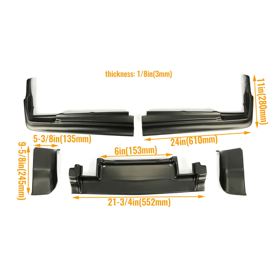 Rellenos de parachoques trasero para Cadillac Seville 1976-1979 (5 piezas)-pintados Foto 2 de 4