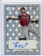 2022 Leaf Perfect Game All American Silver Wave Trent Caraway Auto 7/9
