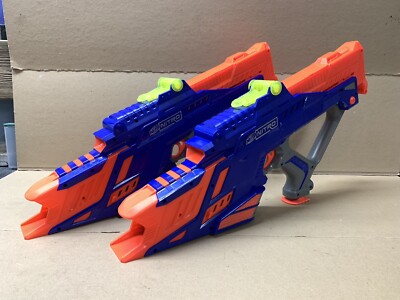 Nerf Nitro MotoFury Rapid Rally 2 Guns 18 Cars Used Great Condition