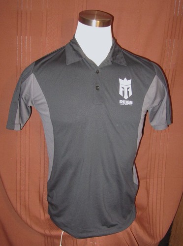 Reign Total Body Fuel Mens Short-Sleeve Polo Shirt, Black, Poly, Size S, EUC - Picture 2 of 5