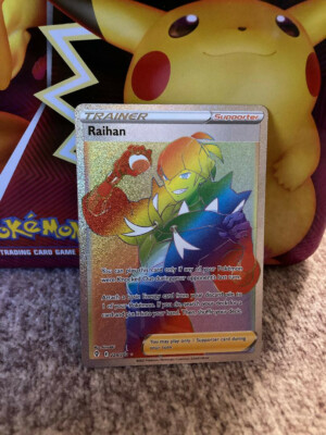 Pokemon Evolving Skies Rainbow Raihan 224/203 Full Art Trainer *Mint 10 Grade*