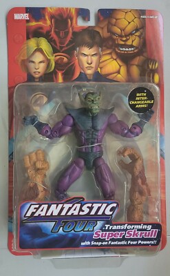 NEW TOYBIZ MARVEL FIGURE TRANSFORMING SUPER SKRULL FANTASTIC FOUR CLASSICS! R49