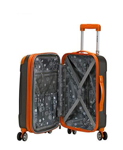 Rockland London Hardside Spinner Wheel Luggage, Charcoal, Carry-On 20-Inch
