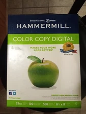 Hammermill Color Copy Paper, 100 Brightness, 28lb, 8-1/2 x 11, Photo White, 500/