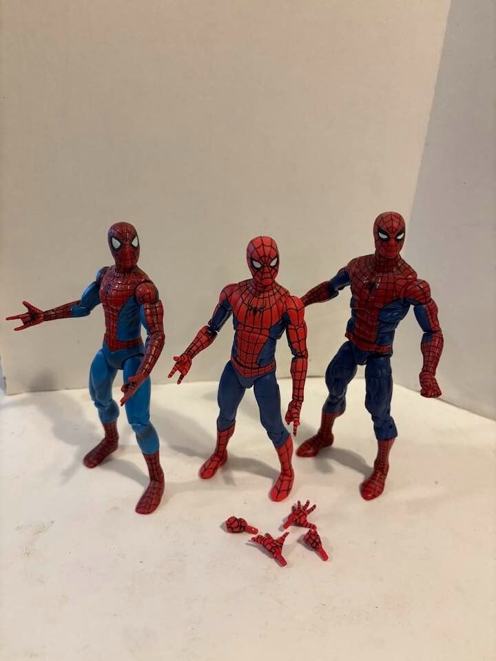 MARVEL LEGENDS LOOSE LOT of (3) action figures RETRO & ANIMATED SPIDERMAN more!!