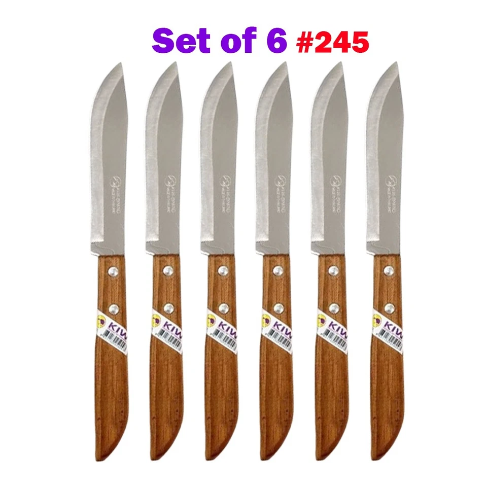 Juego de 6 Cuchillos de Cocina Cuchillos de Carnicero Cuchillo para Carne 5" Nº Mancha ligera 245 Foto 2 de 4