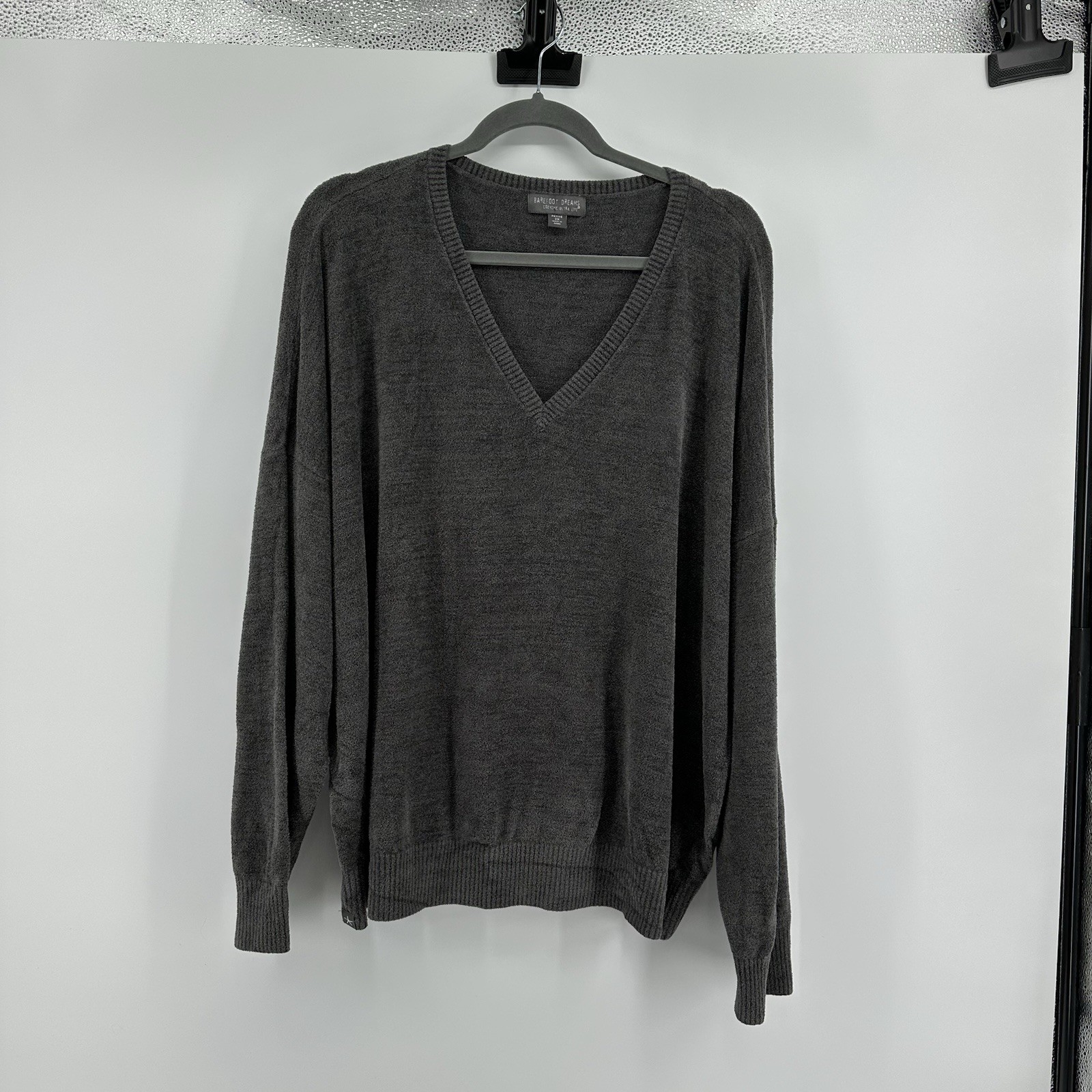 Barefoot Dreams Cozychic Ultra Lite V-Neck High-Low Pullover Women's Sz 2x