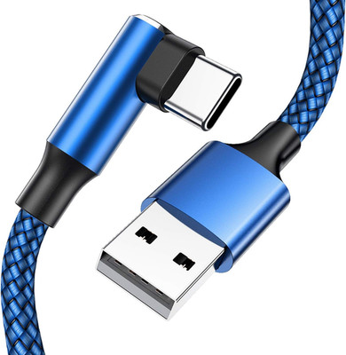 USB C Cable 90 Degree Right Angle[2Pack 10FT], USB a to Type C Nylon Braided Fas