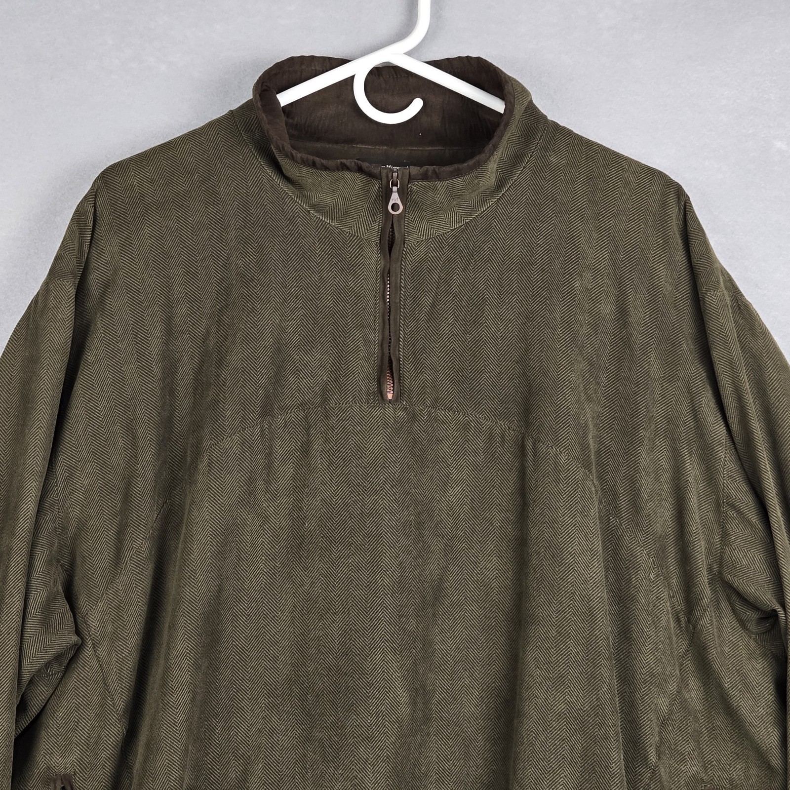 Zero Restriction Herringbone Microsuede Pullover … - image 2