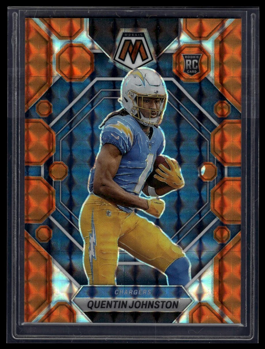 2023 Panini Mosaic #356 Quentin Johnston Orange Mosaic #/199
