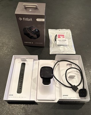 Fitbit Versa 4 Fitness Smartwatch GPS, Black/Graphite, FB523BKBK-US