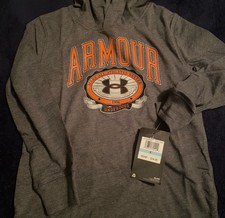 Under Armour Boys Pullover Hoodie Gray Size 6 Long Sleeve Logo