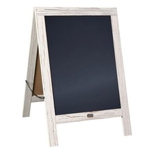 Flash Furniture Canterbury 30x20" A-Frame Wood Magnetic Chalkboard in White