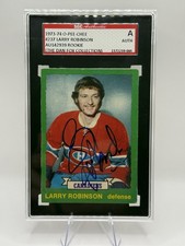 1973-74 O-Pee-Chee Larry Robinson #237 Rookie Auto Signed SGC Authentic