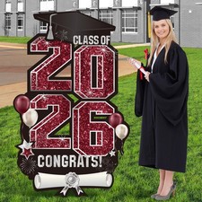 2026 Extra Large 47.2 Inch Graduation Yard Sign Congrats Grad Lawn Decor Class..
