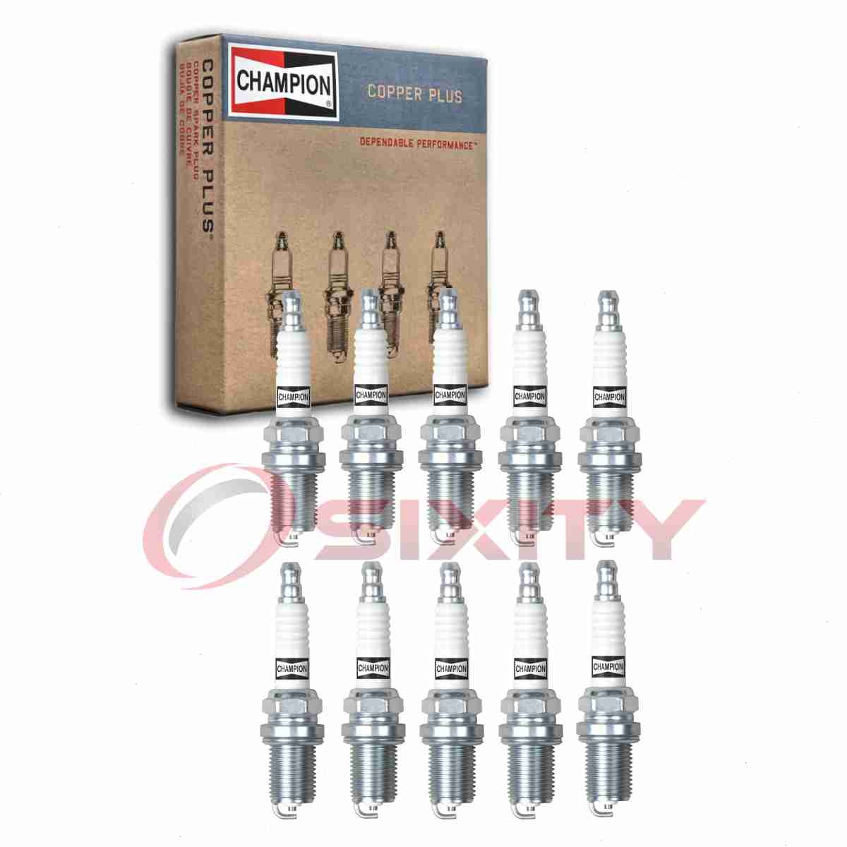 10 pc Champion Copper Plus 431 Spark Plugs for RC14YC FR5LS FR5LM FR5 FR4LSJ nr