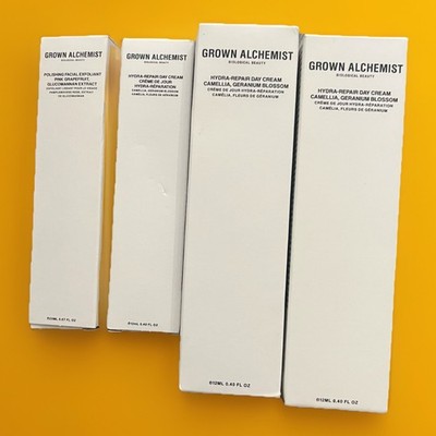 Grown Alchemist Skin Bundle Day Cream Exfoliant 20ml Cleanser Travel Size 8X