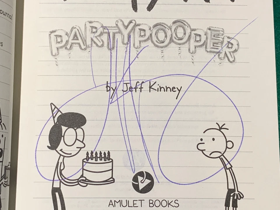 Diary of A Wimpy Kid #20 Partypooper by Jeff Kinney SIGNED 1st/1st HC 2025 - Image 4 of 4