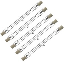 Image of 5 x R7s Linear Tungsten Halogen Light Bulb Tube Floodlight Lamp Warm White