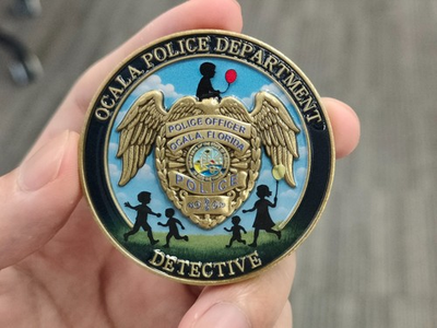 #ad #ad Ocala PD FL ICAC Internet Crimes Against Children Challenge Coin 2quot; GOLD $19.00