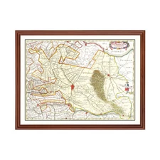 Old Map of Utrecht 1665 - Vintage Netherlands Art Wall Decor