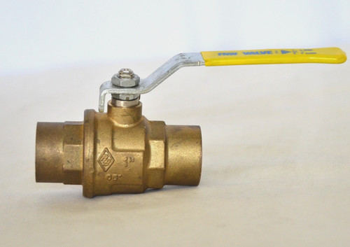 FNW  1" Brass Ball Valve 600 WOG 150 SWP Low Lead Sweat - Italy