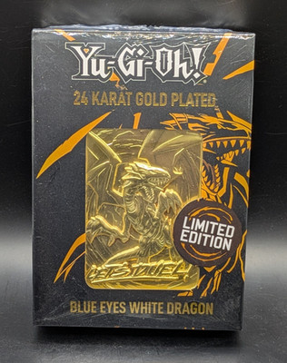 Fanattik Blue-eyes white Dragon 24k Gold Plated Metal Card 1/5000 Limited Yugioh
