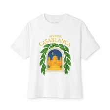 Casablanca Graphic Tee, Oversized Unisex Shirt, Bohemian Style Top, [...]