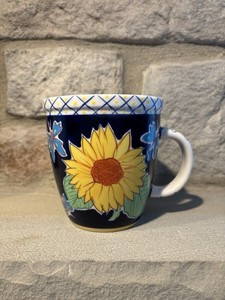 Starbucks Barista Coffee Mug Sunflowers Vintage 2003 Floral Cup
