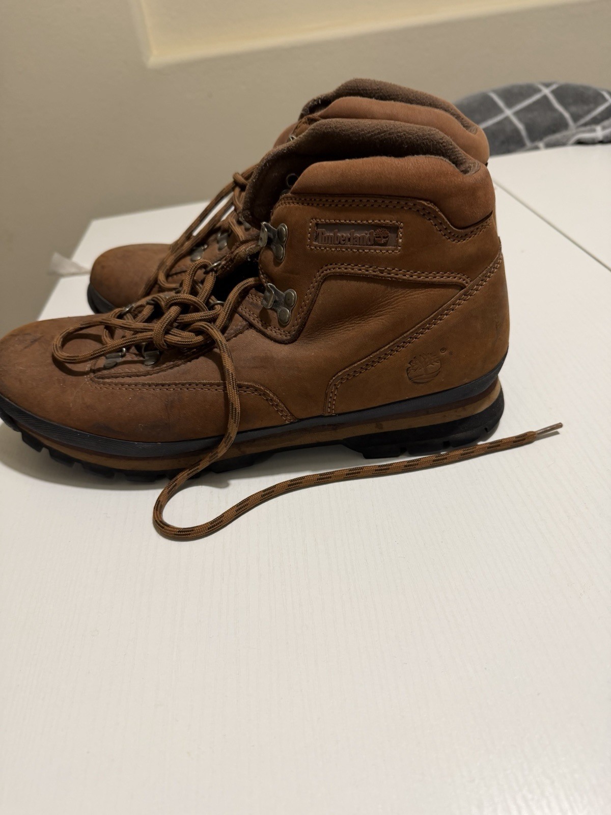 Timberland Euro Hiker Shoes Mens Size 13M Brown Leather Hiking Boots